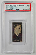 1930 Marabou Film Stars Text Back #87  Charlie Chaplin  SCARCE CARD PSA 3