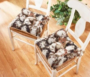 Juego de 2 tapiz gatito gato maullido gatito silla almohadillas cojines decoración del hogar - Imagen 1 de 1