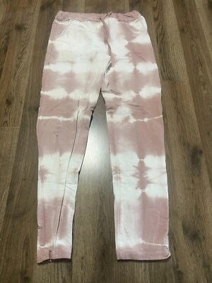 Pantalones Gigi Moda, para mujer 14? Blanco Rosa, Tie Dye, Corbata Cintura, Pierna Recta, Informal Foto 1 de 4