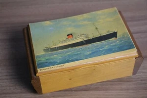 Vintage Tallent of Old Bond Street Music Jewelry Box England Cunard RMS Parthia - Picture 1 of 7