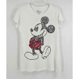 Disney Mickey Mouse Graphic Short Sleeve Stretch T-Shirt Sz Juniors XXL (19)
