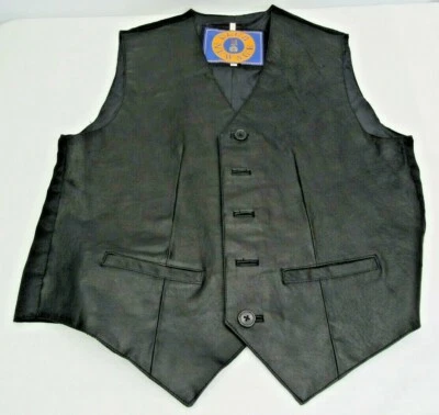 Vintage Club New Age Leather Vest Harley Davidson Owners Group Patch Small - Image 1 of 4