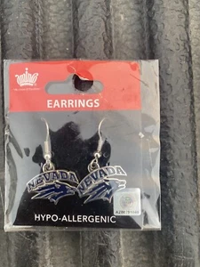 Pendientes colgantes Nevada Wolfpack College Reno Nevada NCAA - Imagen 1 de 3