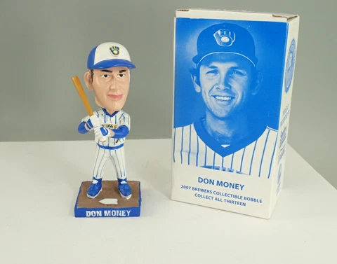 2007 Milwaukee Brewers 25th Anniversary Don Money Bobblehead In Box Cover