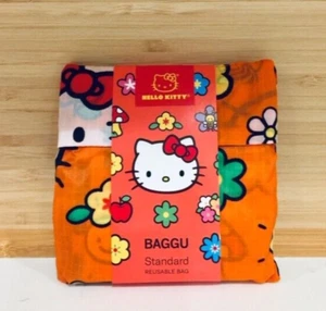 Bolso de Mano Baggu x Hello Kitty Japón Estándar - Naranja Nuevo con Etiquetas - Imagen 1 de 3