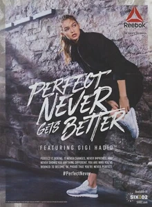 2016 Reebok Sneakers, Shoes -"Perfect" Model Actress Gigi Hadid - Print Ad Photo - Picture 1 of 1