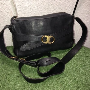 Tory Burch GEMINI Link Black Leather Crossbody Bag Gold Hardware - Picture 1 of 22