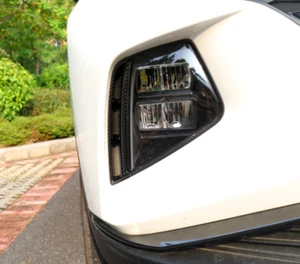Carbon Fiber Front Fog Light Lamp Eyebrow Cover Trim For 2022 Hyundai Tucson 2P - Picture 1 of 3