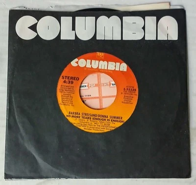 Barbra Streisand / Donna Summer No More Tears (Enough Is Enough) 45 Rpm Record  - Image 1 of 4
