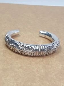 Vintage Tribal Bali Style Cuff Bracelet 38g 6.5" - Picture 1 of 4