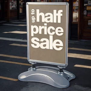 A1 Waterbase Sign Snap Frame A-Board Pavement Poster Shop Display Stand Filled - Picture 1 of 5