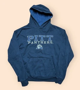Vintage Pitt Panthers Y2K Hoodie Men’s Large Blue Vtg 2000s Pittsburgh - Picture 1 of 4
