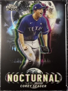 2025 Topps Chrome Black Corey Seager Nocturnal - Picture 1 of 2