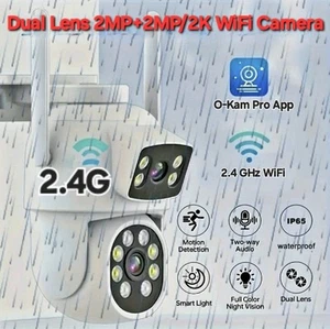 Cámara de vigilancia Dual Lens 2.4G 2K Wi-Fi IP IP65 resistente a la intemperie seguimiento automático PTZ - Imagen 1 de 13