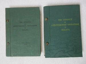 The Conduct of Anti-Terrorist Operations in Malaya 2 Hardbound Books 1954, 1958 - Picture 1 of 19