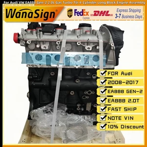 For Audi VW EA888 Gen-2 2.0L Gas Turbo TSI 4-Cylinder Auto Block Engine Assembly - Picture 1 of 16