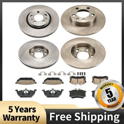 Front Rear Brake Rotor & Pads Kit For 2000-2004 Volkswagen Jetta Foto 1 de 4