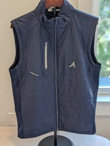 Zero Restriction Z625 Lightly Quilted Primaloft Vest Navy NWT Atlanta Braves - Picture 1 of 6