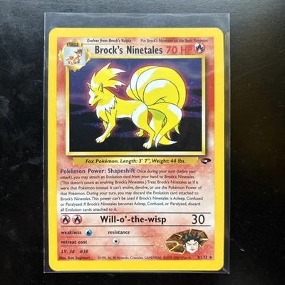 2000 Pokemon BROCK'S NINETALES #3/132 Gym Challenge Unlimited Holo English LP - Image 1 of 4