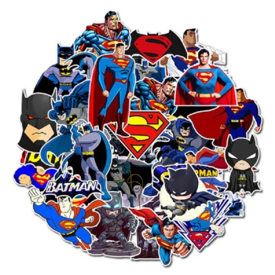 Batman Superman Stickers DC Superhero Skateboard Vinyl Decals Teacher 45 pc
