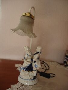Antik Porzellan Tischlampe Topzustand!