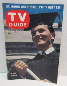 TV GUIDE JUNE 7, 1958 ISSUE PAT BOONE GRADUATION COVER PHILADELPHIA EDITION - Picture 1 of 2