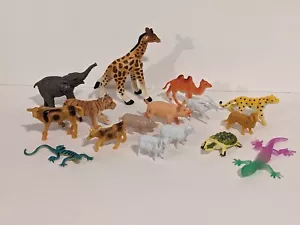 Tiere Spielzeug Wildtiere Zoo Bauernhof Tier Figuren Lot Giraffe Tiger Safari LTD? - Bild 1 von 7