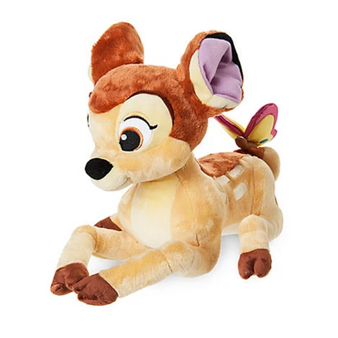 New Official Disney Bambi 27cm Bambi With Butterfly Soft Plush Toy Cover