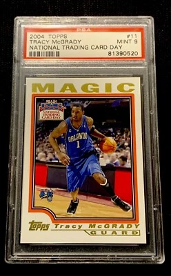2003-04 Topps #11 TRACY McGRADY National Trading Card Day PSA 9 MINT (813905520) - Image 1 of 2