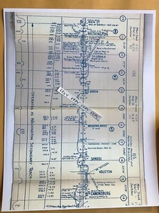 Gráfico de vías de ferrocarril PRR Pennsylvania 1955 Washington Canonsburg Meadowlands NUEVO - Imagen 1 de 3