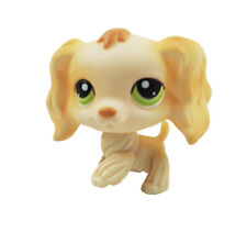 Mini Pet Shop Toys Cocker Spaniel Dog Yellow Cream Green Eyes LPS #347