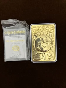 Jigglypuff Pokémon Special Edition 23 Karat Gold-Plated Trading Card # 39 W/COA - Picture 1 of 7