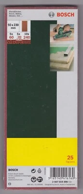 Schleifblätter Schleifstreifen 93 x 230 mm K60 - K240 Holz Metall Farbe 25 Stück - Bild 1 von 3