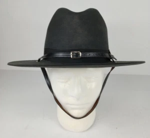 Vintage Stetson Trooper Stil Hut 3x Biber Größe 6 7/8 (lesen) - Bild 1 von 8
