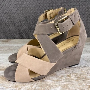 Womens Clarks Cross strap slingback zip up buckle strap sandals UK 7 D EU 41 - Picture 1 of 22