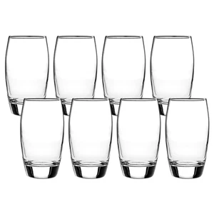 Ellendale 16oz Vasos, Juego de 8, Vidrio Transparente Duradero, Apto para Lavavajillas - Imagen 1 de 12