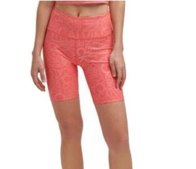 Bicicleta Calvin Klein Performance Feminina Cintura Alta 7" Curta Tamanho M Coral - Imagem 1 de 4