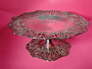 ANTIQUE 19THC RAFF,WASHBOURNE,&DUNN STERLING SILVER COMPOTE,#2983/47, 338gr - Picture 1 of 11
