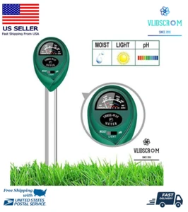 3in1 Soil Water Moisture PH Meter Acidity Humidity Sunlight Light PH Test Garden - Picture 1 of 11