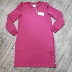 Fat Face Berry Pink Jumper Dress Size Uk 10 Nwts Pockets Cotton Blend Ruched