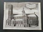 1711 - Gent Gand Sint Baafs kathedraal + 300 jaar oude kopergravure