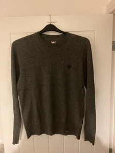 Pretty Green Grey Lightweight Wool Blend Crew Neck Jumper (Small) - Picture 1 of 6