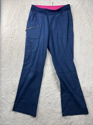 Calça jogger Beyond Scrubs azul marinho pequena com cordão feminina tamanho P praia - Imagem 1 de 4