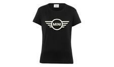 MINI Genuine Womens Ladies T Shirt Tee Top Wing Logo Two Tone Black White