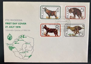 1976 Salisbury Southern Rhodesia First day Cover FDC Vulnerable Species - Picture 1 of 2