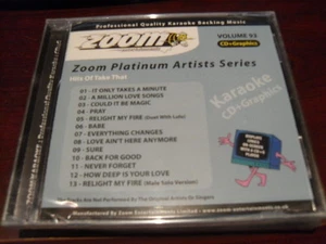 ZOOM PLATINUM KARAOKE DISC CDZMP093 HITS OF TAKE THAT CD+G - Imagen 1 de 1