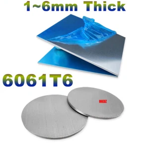 6061T6 Aluminium Alloy Sheets Metal Flat Plate Model Craft DIY 1/1.5/2~6mm Thick - Picture 1 of 12