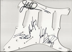 Dream Theater band REAL hand SIGNED Guitar Pickguard JSA COA Autographed all 5 - Picture 1 of 2