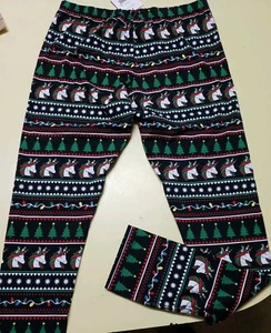 New Girl's SE Holiday Christmas Trees Unicorn Leggings Size XL 14/16 #BKC8 - Picture 1 of 2