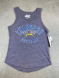 NWT Los Angeles Chargers Shirt Women's Large Blue Tank Sleeveless Round Neck NFL